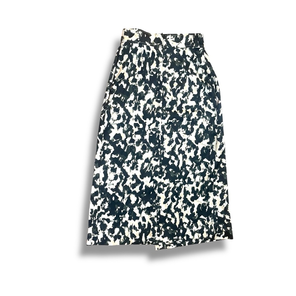 H&M Abstract Camo Wrap Maxi Skirt Olive Sz 0